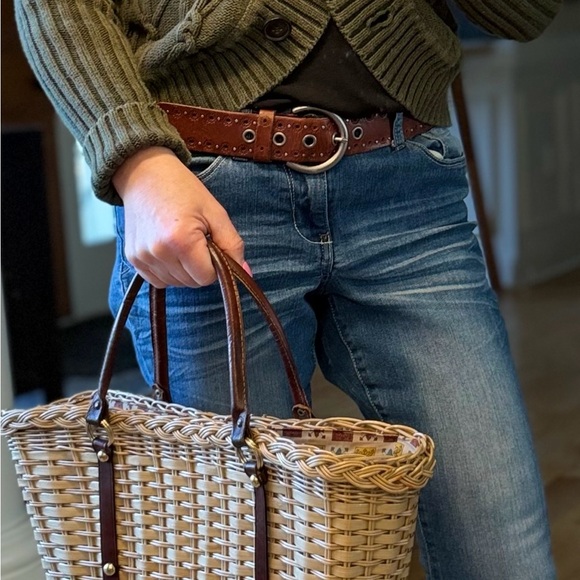 Classic Vintage Mid-Century 1950’s/60’s Wicker Handbag: (EUC) - Picture 3 of 13